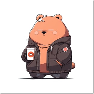 bear need coffe Posters and Art